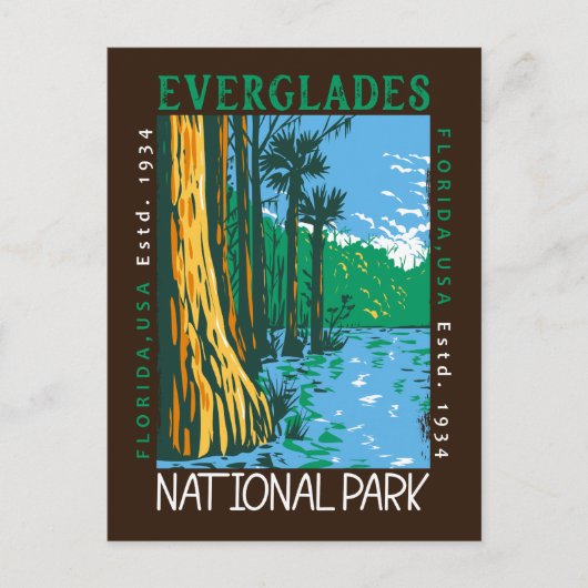 Everglades Nationalpark Florida Postkarte (Vorderseite)