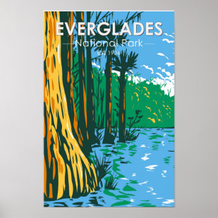 Everglades Nationalpark Florida Vintag Poster
