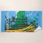 Everglades Nationalpark Florida Vintag Strandtuch (Vorderseite)