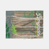 Everglades Nationalpark Illustration Fleecedecke (Vorderseite (Horizontal))