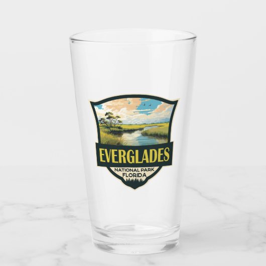 Everglades Nationalpark Illustration Glas (Vorderseite)