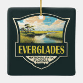 Everglades Nationalpark Illustration Keramikornament (Rückseite)