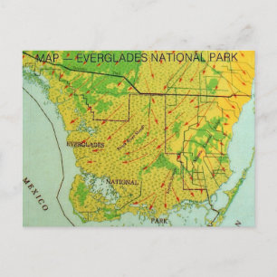 Everglades Nationalpark Karte Postkarte