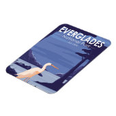 Everglades Nationalpark Night Egret Vintag Magnet (Linke Seite)