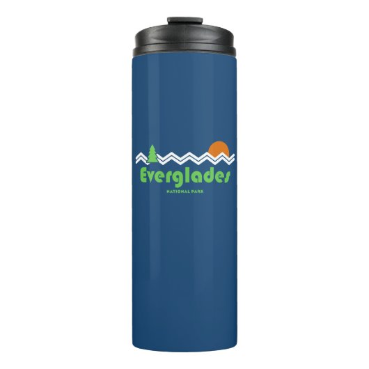 Everglades Nationalpark Retro Thermosbecher (Vorderseite)