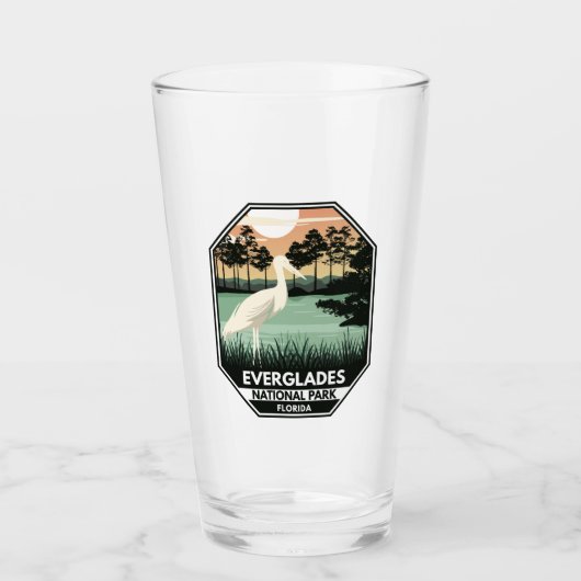 Everglades Nationalpark Sunset Vintag Glas (Vorderseite)