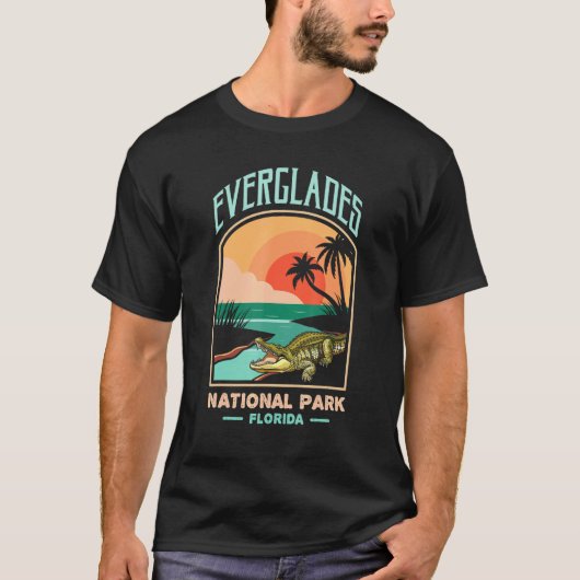 Everglades Nationalpark Us Crocodile Florida Alli T-Shirt (Vorderseite)