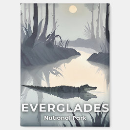 Everglades-Nationalpark | WasserfarbenAlligator Magnet
