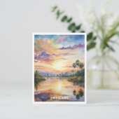 Everglades Nationalpark Wasserfarbenen Malereien Postkarte (Stehend Vorderseite)