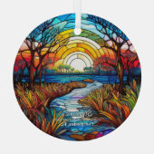 Everglades Park Florida Abenteuer Ornament Aus Glas (Rückseite)