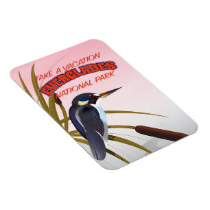 Everglades Vintage Reiseplakat. Magnet