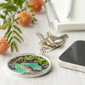 Everglades Watercolor Crocodile Alligator Florida Schlüsselanhänger (Seite)