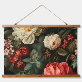 Everglow Weihnachten Florals Botanical Wandteppich Mit Holzrahmen