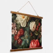 Everglow Weihnachten Florals Botanical Wandteppich Mit Holzrahmen (Gewinkelt)