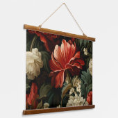 Everglow Weihnachten Florals Botanical Wandteppich Mit Holzrahmen (Gewinkelt)