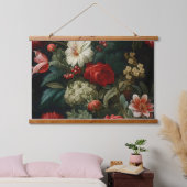 Everglow Weihnachten Florals Botanical Wandteppich Mit Holzrahmen (Schlafzimmer)