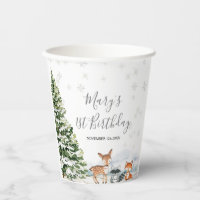 Evergreen Animal Winter Onederland Birthday