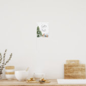 Evergreen Animal Winter Onederland-Geschenktisch Poster (Küche)