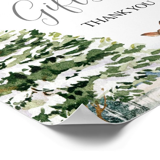 Evergreen Animal Winter Onederland Karten & Gesche Poster (Ecke)