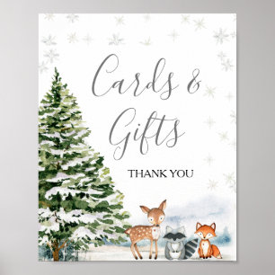 Evergreen Animal Winter Onederland Karten & Gesche Poster