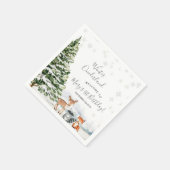 Evergreen Animal Winter Onederland Paper Serviette (Ecke)