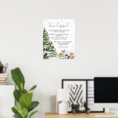 Evergreen Animal Winter Onederland Time Kapsel Poster (Heimbüro)