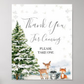 Evergreen Animal Winter Onederland Vielen Dank Poster (Vorne)