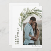 Evergreen Arch Foto Weihnachtskarte Einladung (Vorne/Hinten)