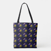 Evergreen auf Blue Pattern Tasche (Rückseite)