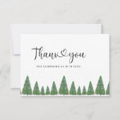 Evergreen Baby Dusche Dankeschön Karte (Vorderseite)