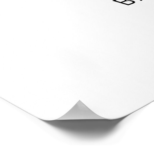 Evergreen baby Dusche Poster (Ecke)