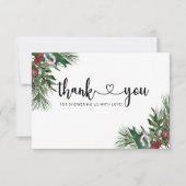 Evergreen Baby Dusche Vielen Dank Dankeskarte (Vorderseite)