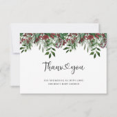 Evergreen Baby Dusche Vielen Dank Dankeskarte (Vorderseite)