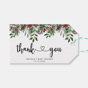 Evergreen Baby Dusche Vielen Dank Geschenkanhänger