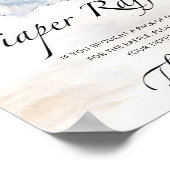 Evergreen baby Dusche Windel-Gewinnspiel Poster (Ecke)