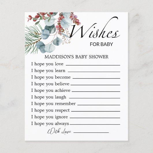 Evergreen baby es ist kalt draußen Wünsche für das (Vorderseite)