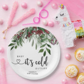 Evergreen Baby ist draußen kalt Pappteller (Party)