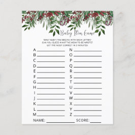 Evergreen Baby Item Game. Baby Shower Game