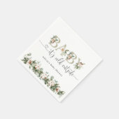 Evergreen Baby kalt draußen Baby Dusche Serviette (Ecke)