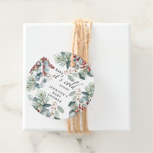 Evergreen Baby mit kalter Außendusche Geschenkanhänger (Beispiel)