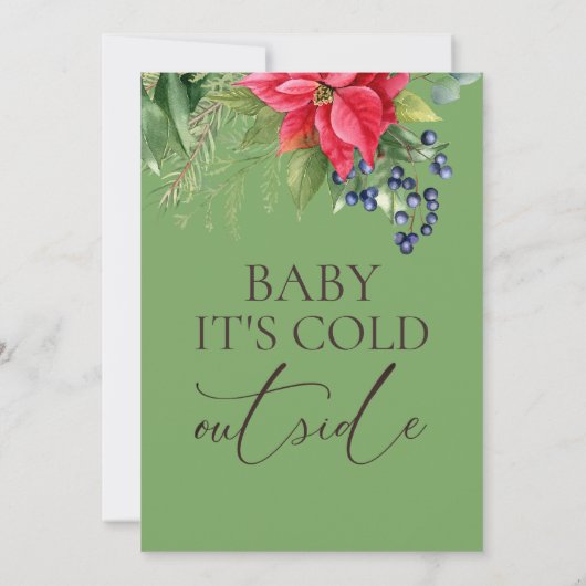 Evergreen Baby seine kalte Außendusche Einladung (Rückseite)