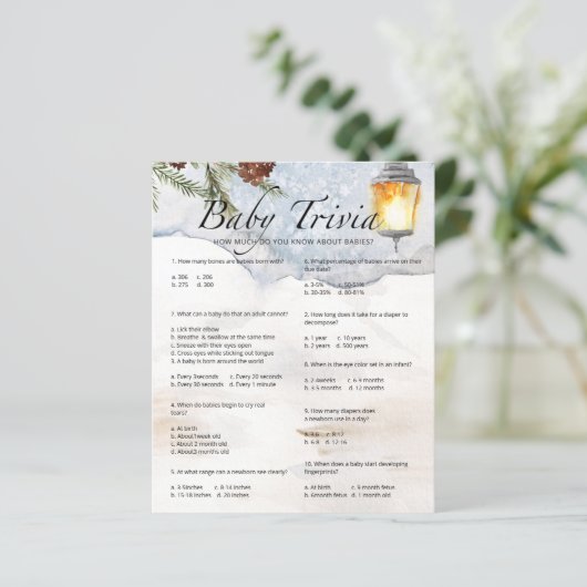 Evergreen Baby Trivia Baby Showspiel (Stehend Vorderseite)