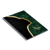 Evergreen Batik Black and Gold Face Name Notizblock (Rechte Seite)