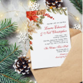 Evergreen Blume Winter Wedding Einladung