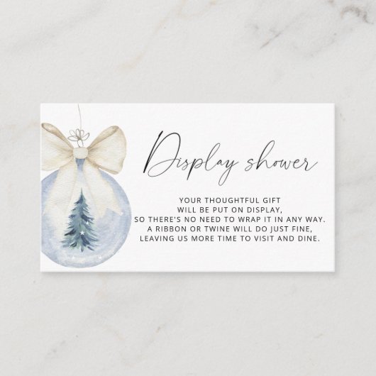 Evergreen bow Winter Display Dusche Begleitkarte (Vorderseite)