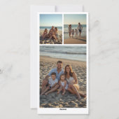 Evergreen Bow Wreath Foto Feiertagskarte (Rückseite)