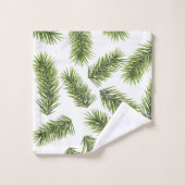 Evergreen Branch Muster Badhandtuch Set (Waschlappen)