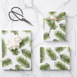 Evergreen Branch Muster Geschenkpapier Set