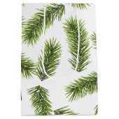 Evergreen Branch Muster Mittlere Geschenktüte (Rückseite)