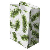 Evergreen Branch Muster Mittlere Geschenktüte (Rückseite Schrägansicht)